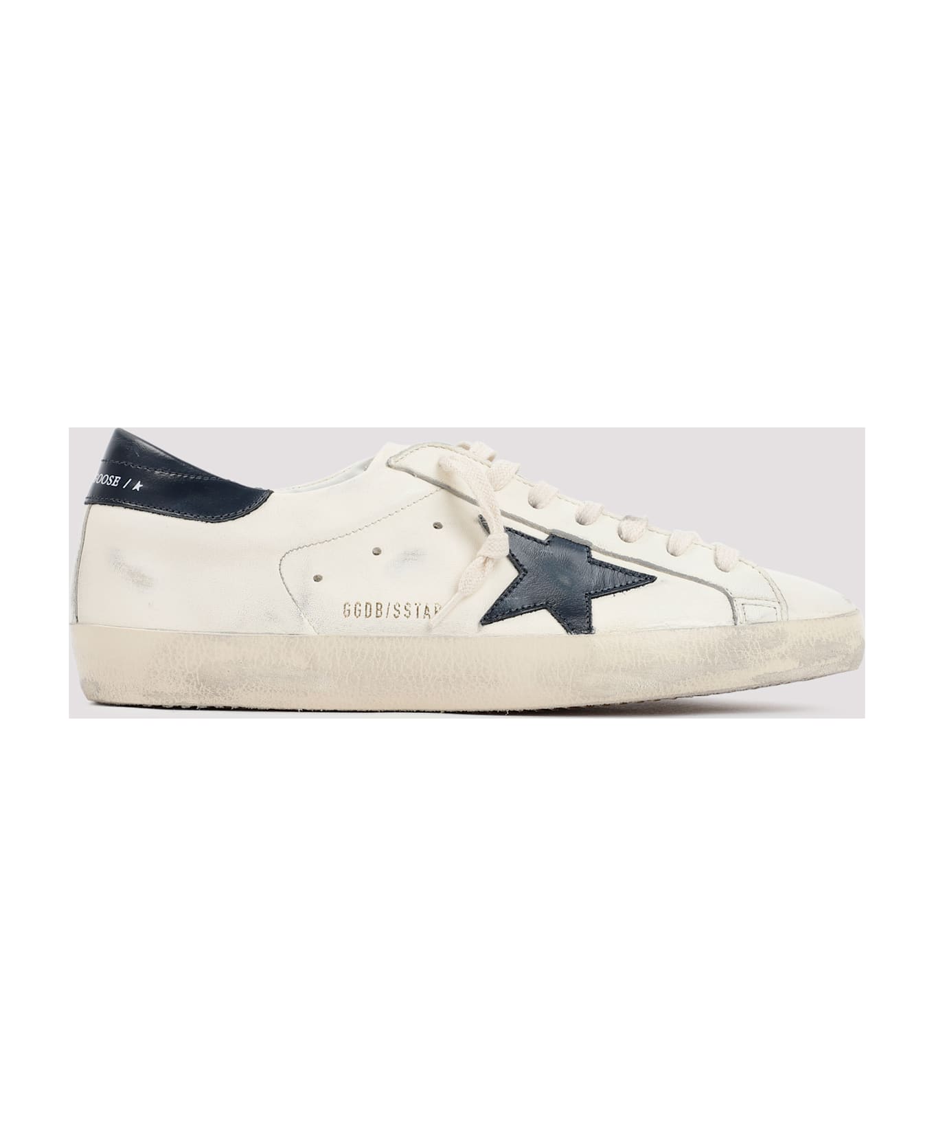 Golden Goose Leather Sneakers - Beige Night Blue
