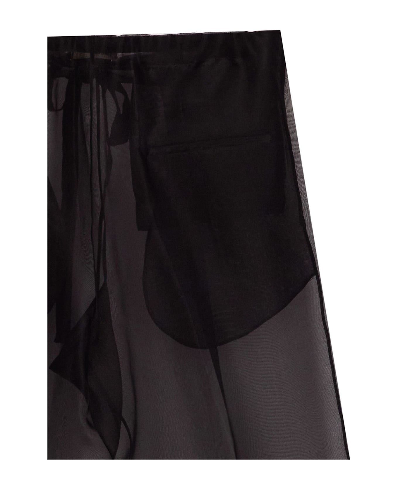 Khaite Trenton Drawstring Relaxed-fit Pants - BLACK