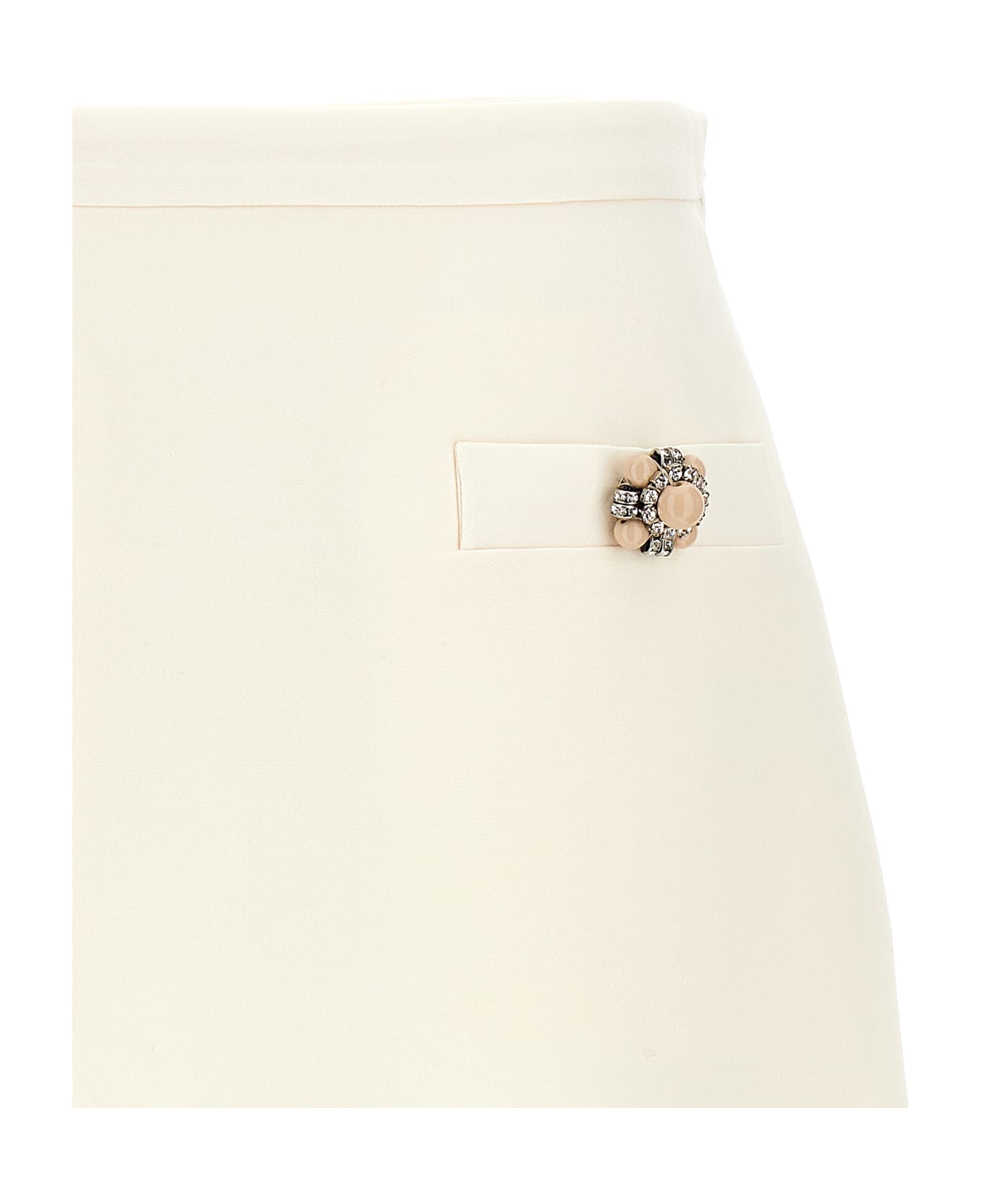Valentino Garavani Crepe Couture Skirt - White