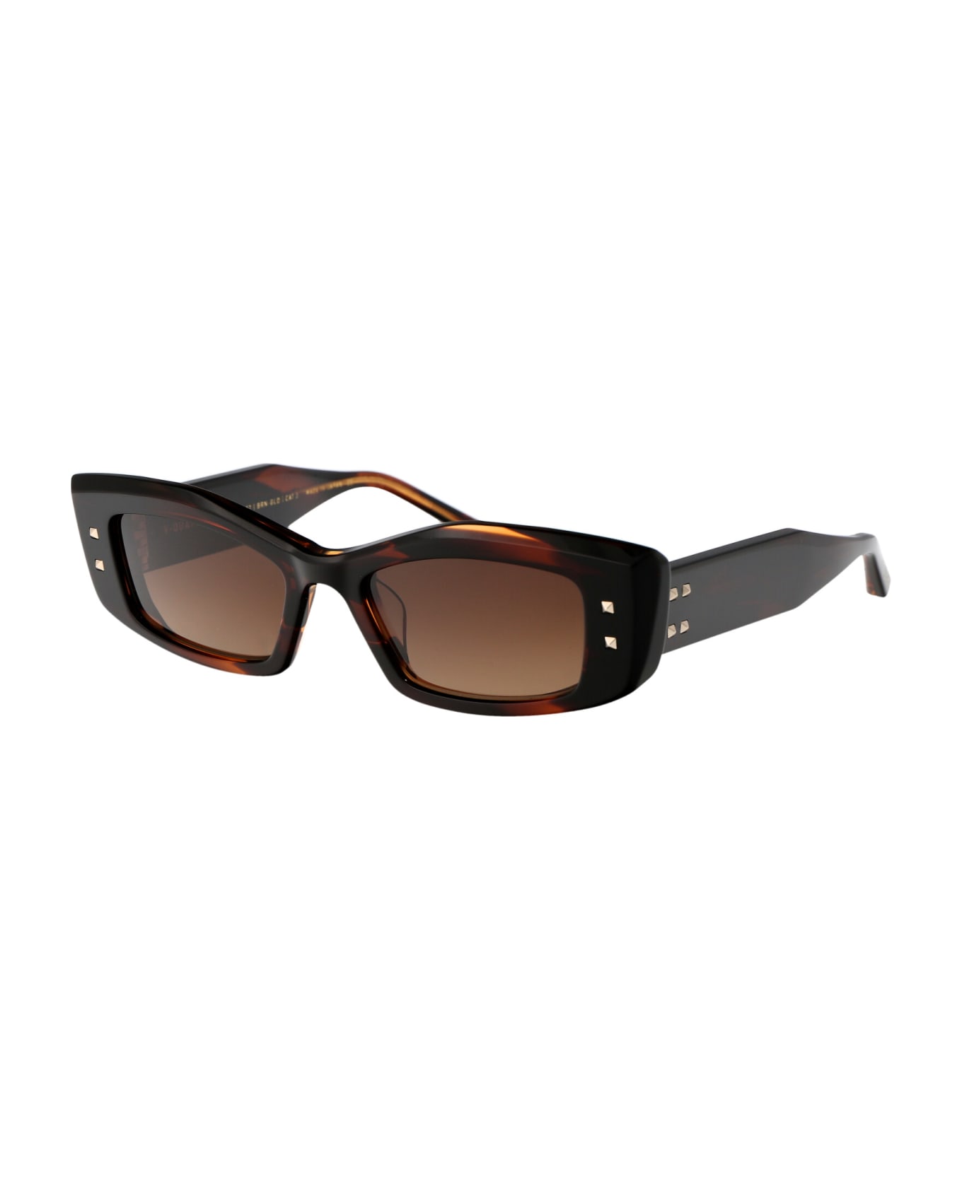 Valentino Eyewear V - Quattro Sunglasses - 109C BRN - GLD  サングラス
