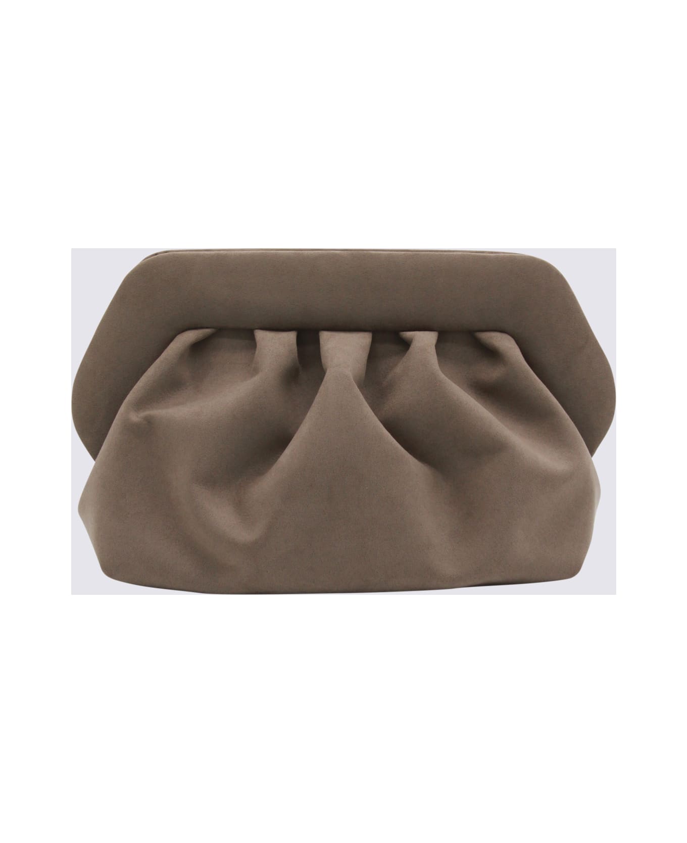 THEMOIRè Beige Bios Suede Clutches - mud