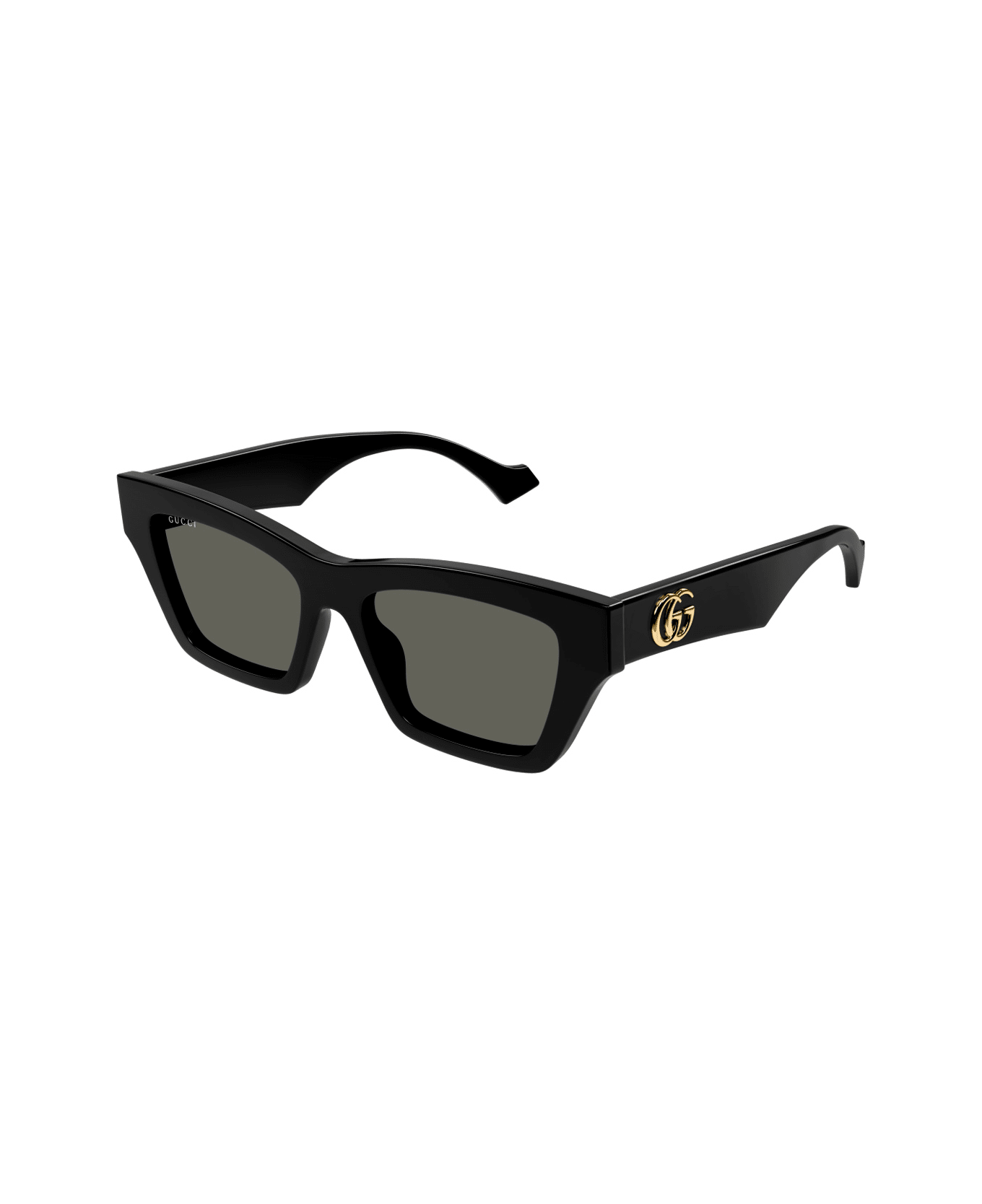 Gucci Eyewear Gucci Gg1753s Linea Emblem 001 Black Grey Sunglasses - Nero