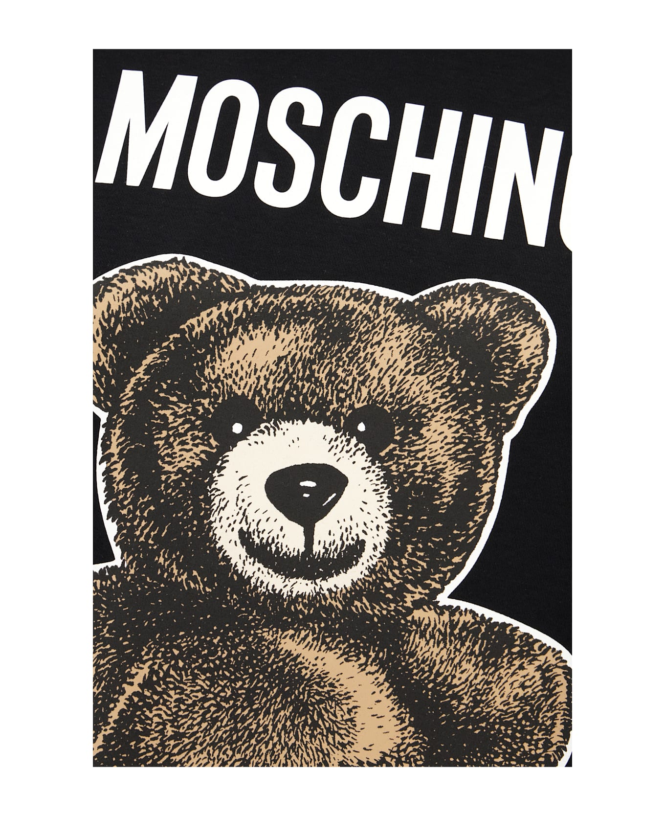 Moschino Black Cotton Oversize T-shirt Dress - Black