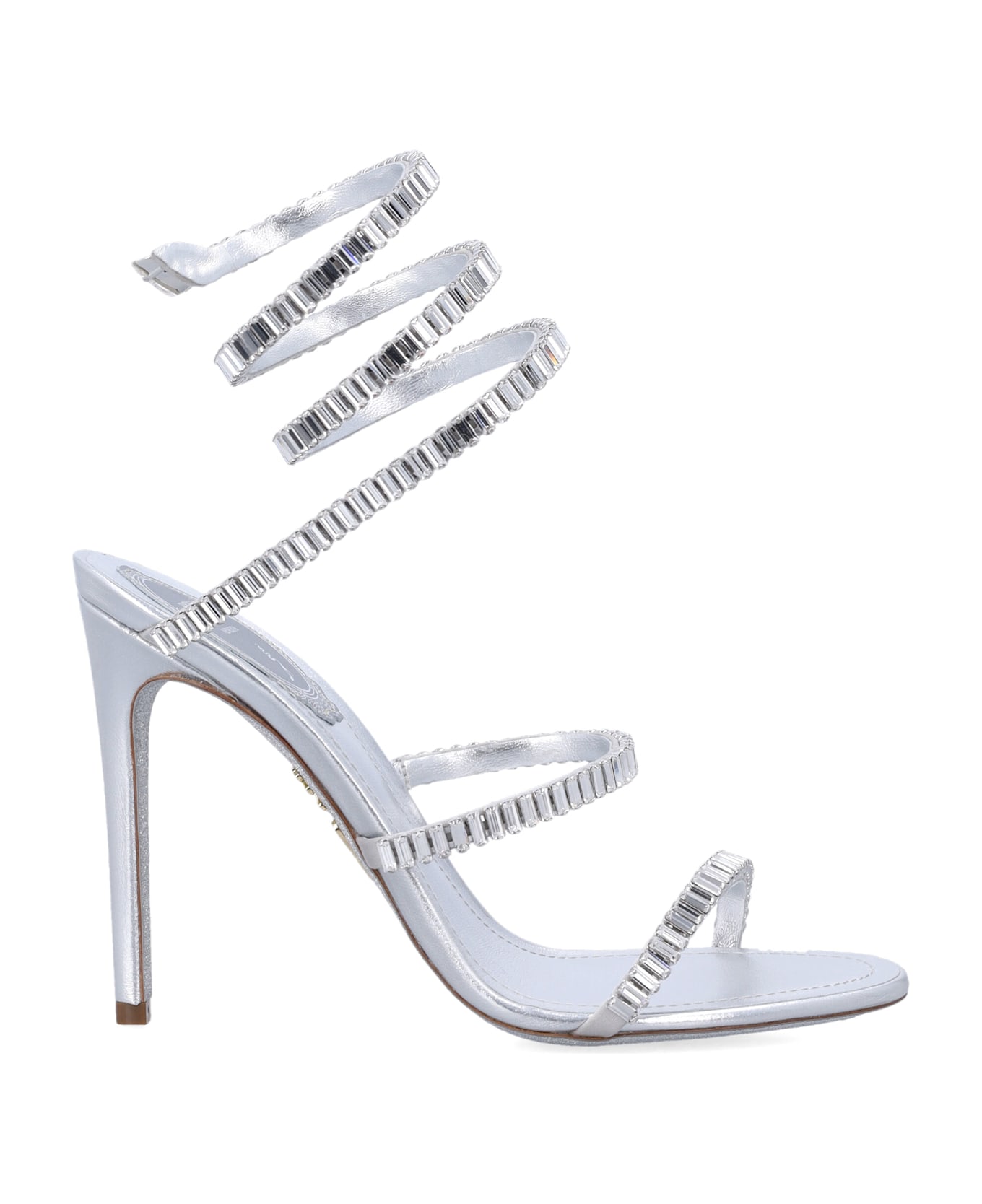 René Caovilla Cleo 105 Emerlad Cut Crystal - SILVER