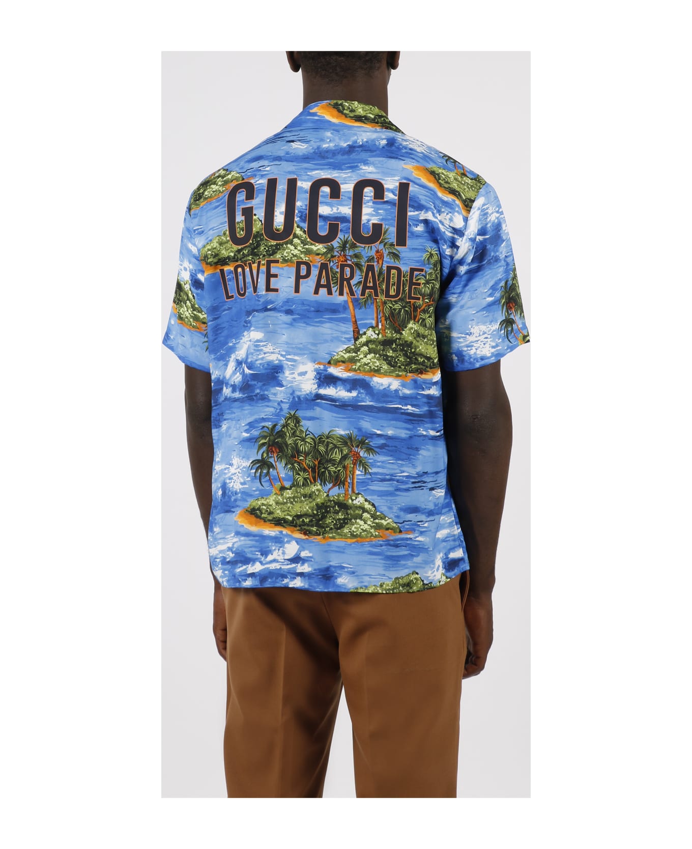 Gucci Love Parade Bowling Shirt - Blue