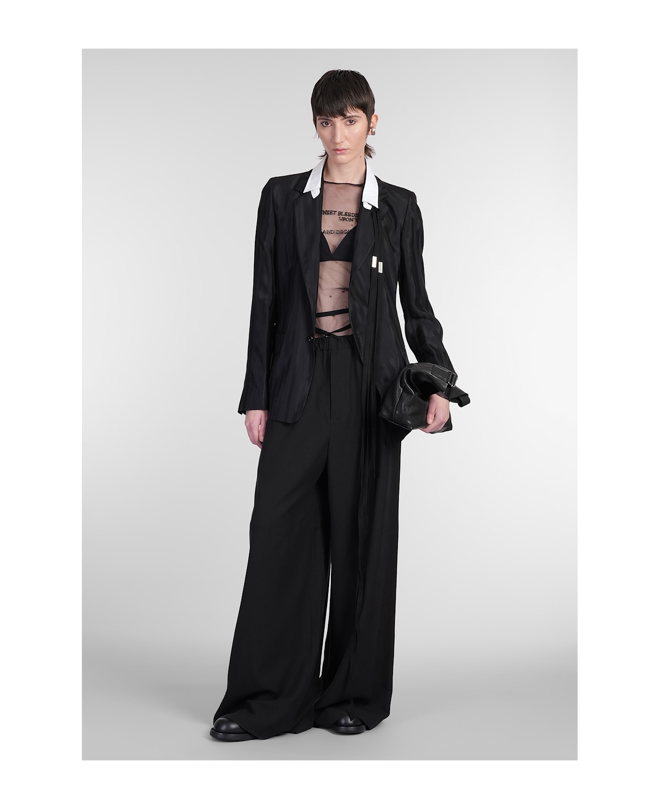 Ann Demeulemeester Fiene Topwear In Black Cotton - black