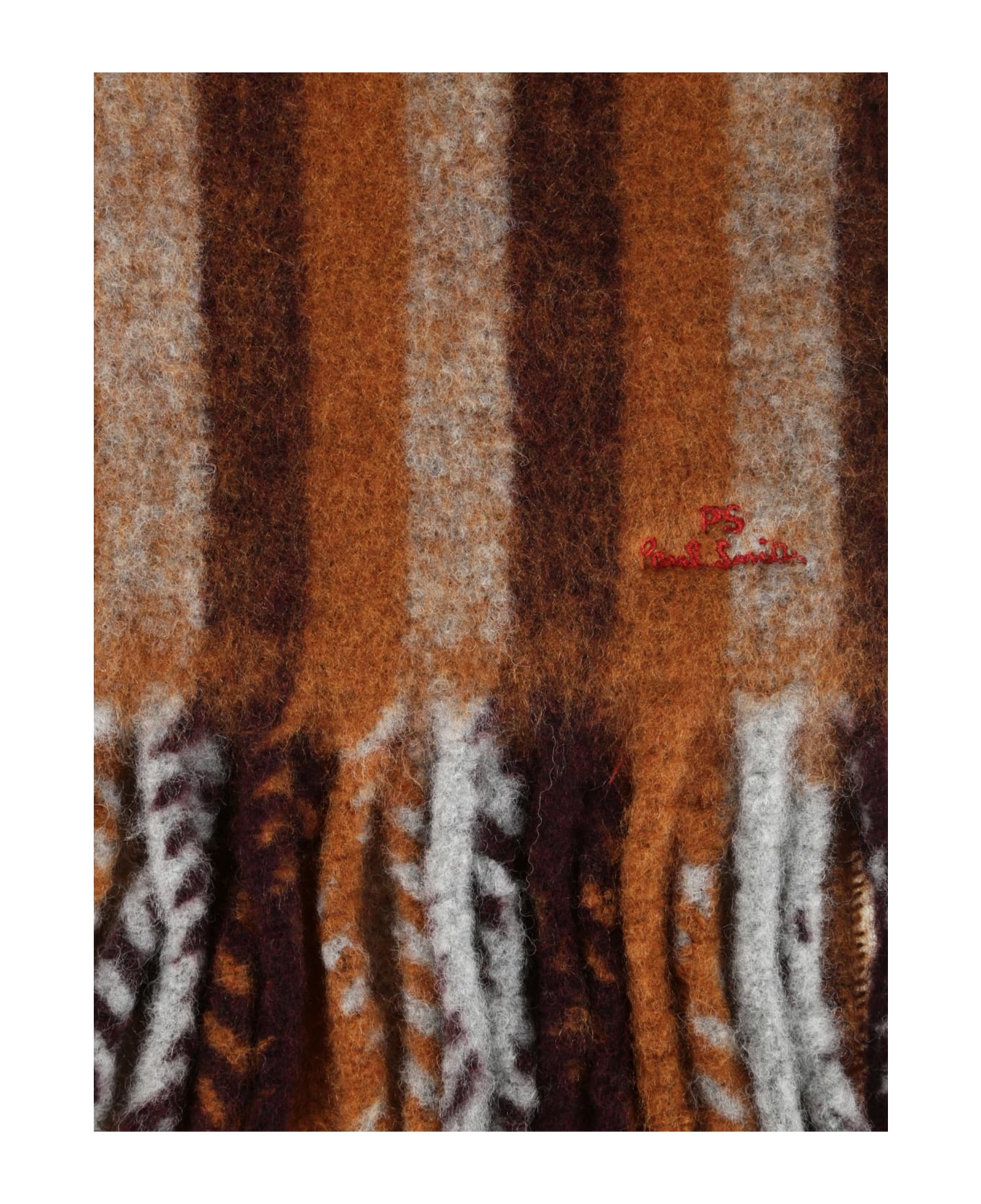 Paul Smith Scarf Ps Cozzy Stripe - Orange スカーフ