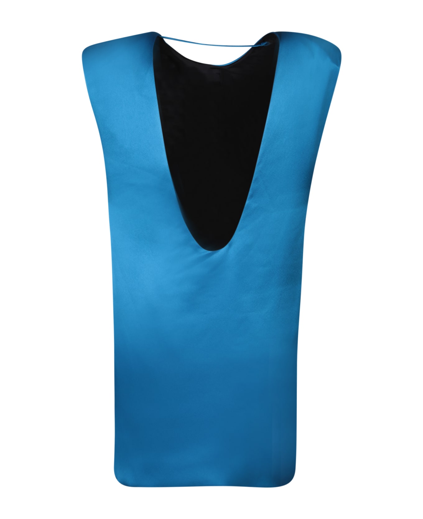 Rev Ayla Shoulder Pad Blue Dress - Blue