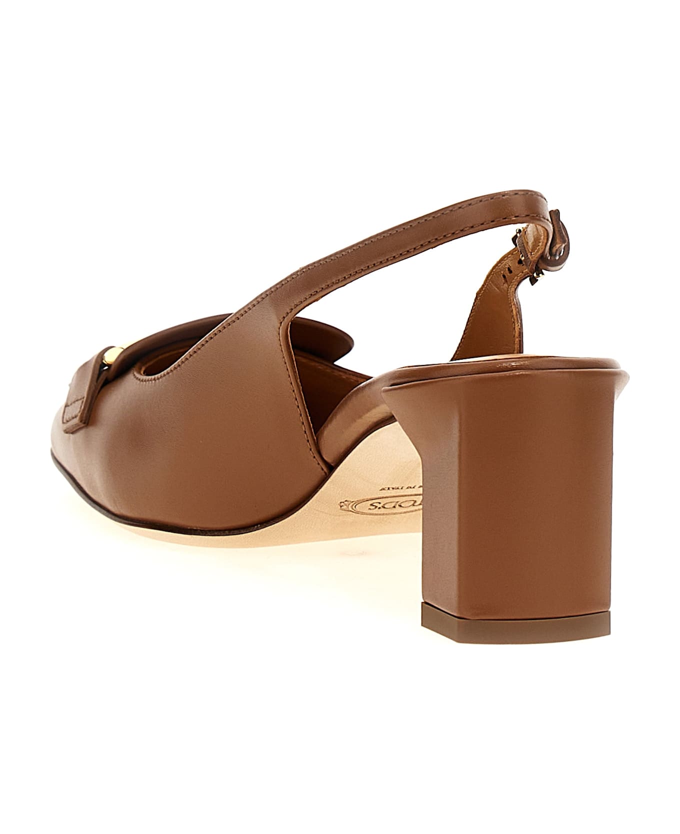 Tod
s Slingback Leather Dècolletè - Brown