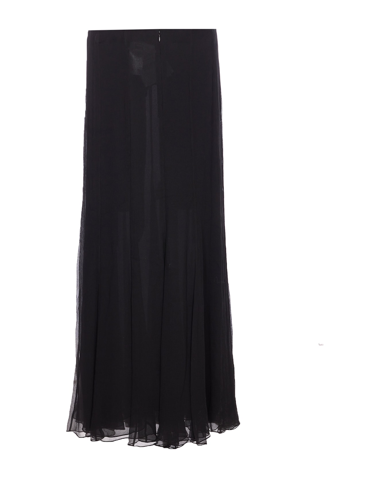 Chloé Fluid Silk Satin Maxi Skirt - Black