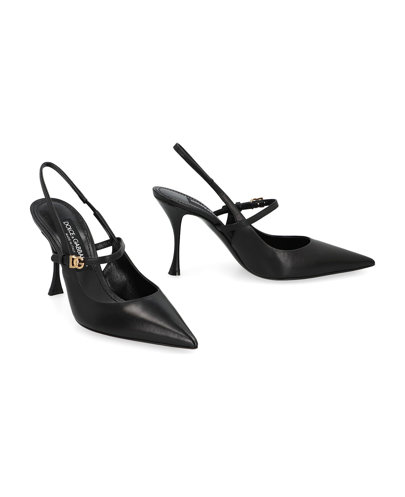 Dolce 
Gabbana Slingback In Leather - black