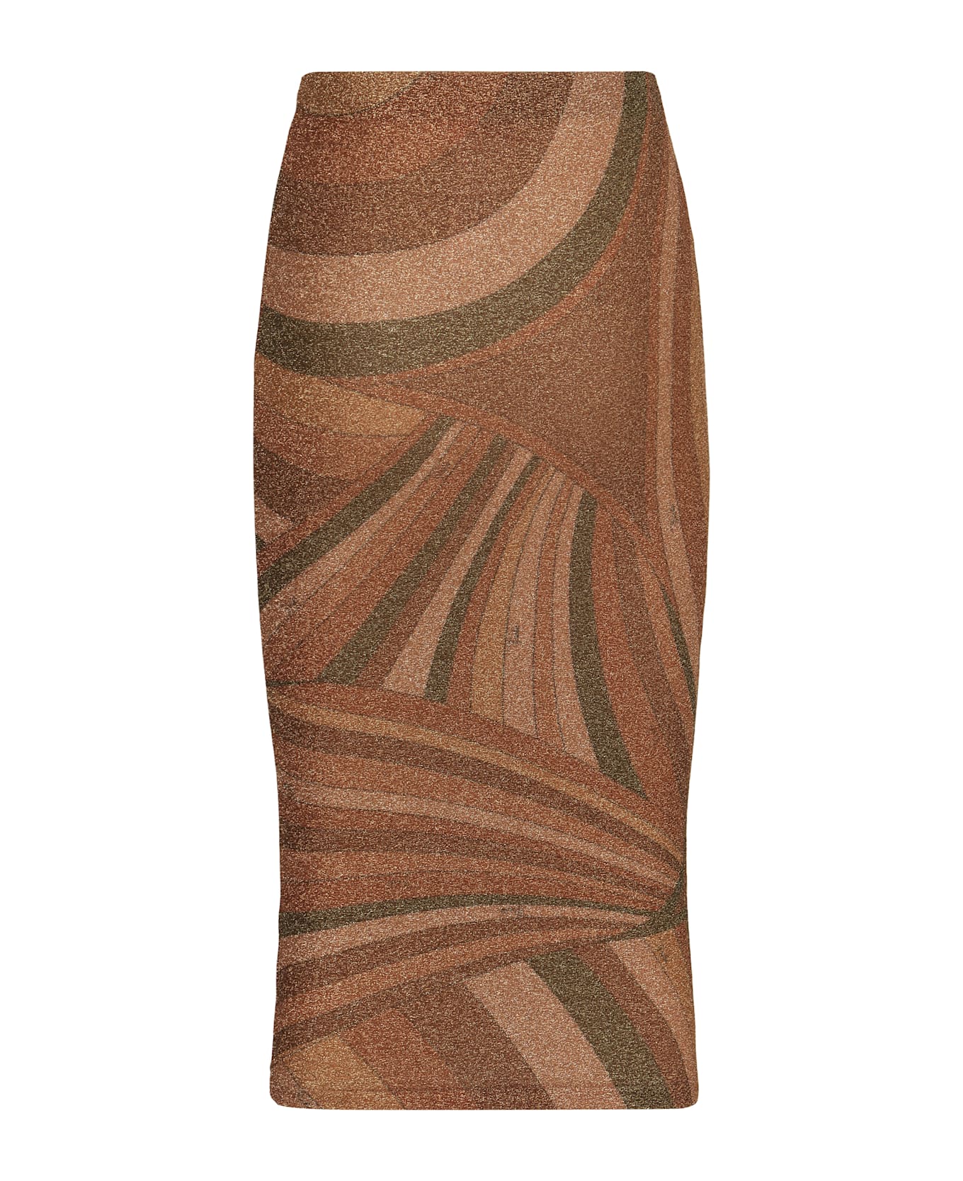 Pucci Gonna Midi In Jersey Lamé - Multicolor