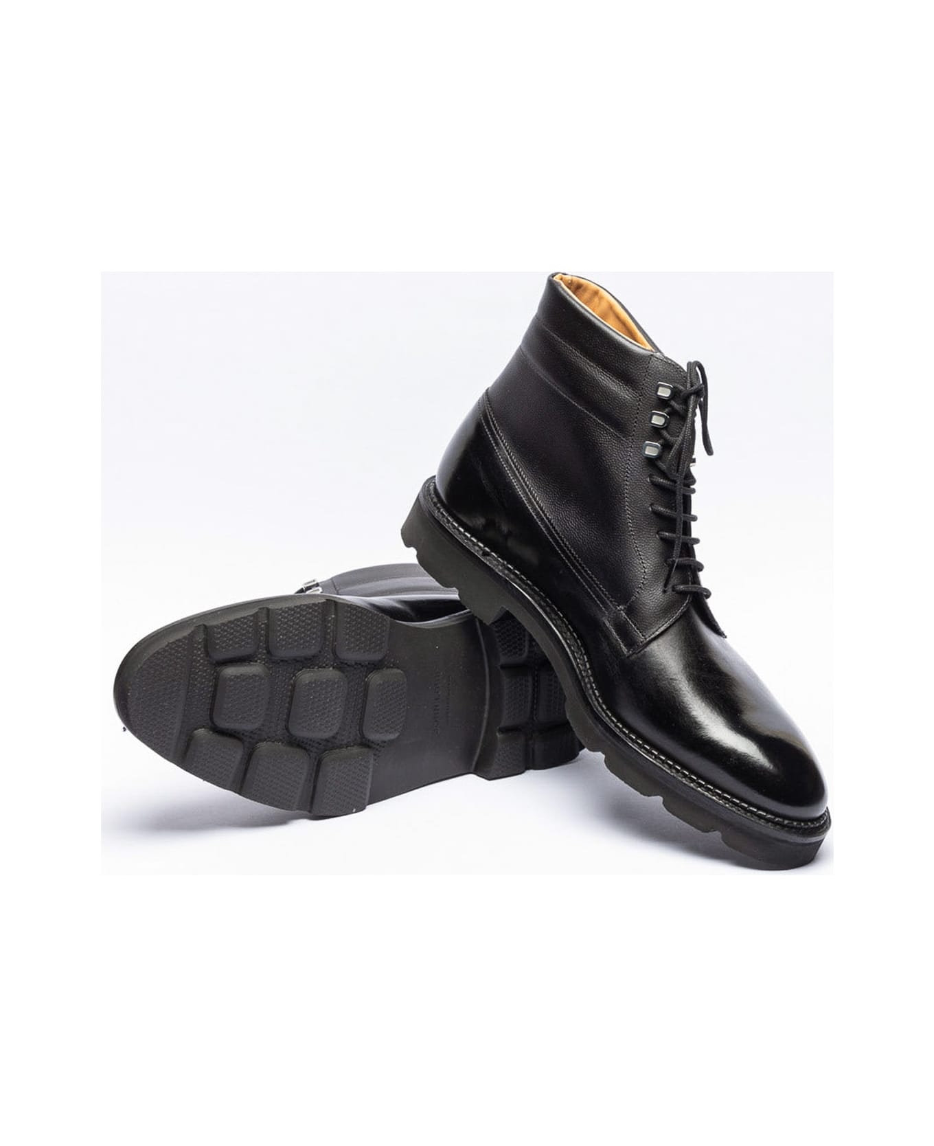 John Lobb Alder Pd Black Museum Caviar Calf Derby Boot - Nero