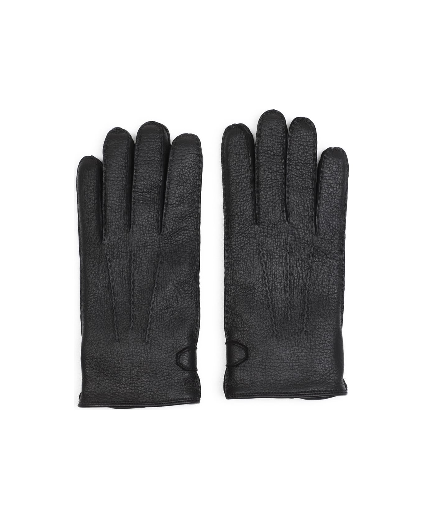 Brioni Leather Gloves - Black