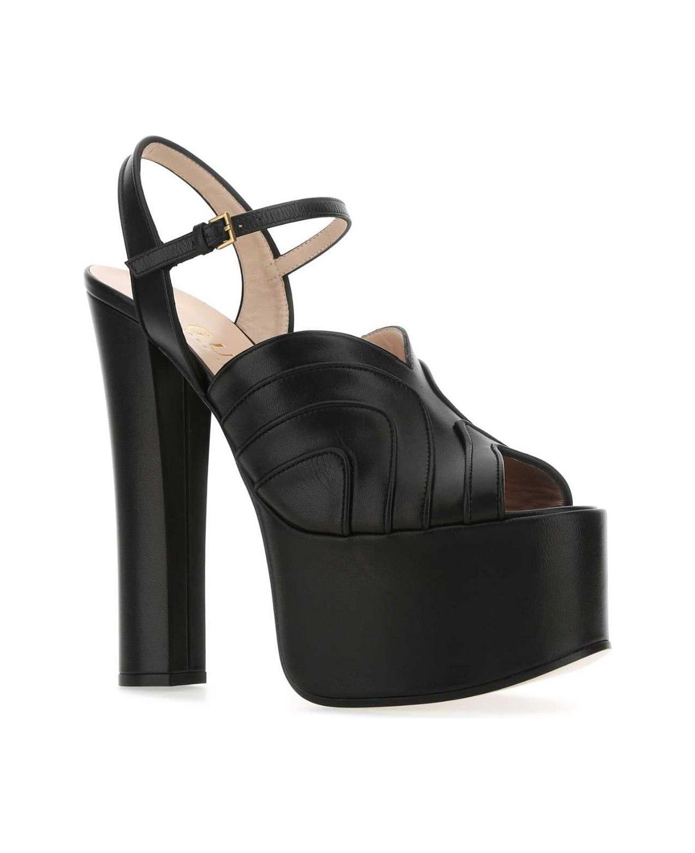 Gucci Slingback Platform Sandals - Nero.
