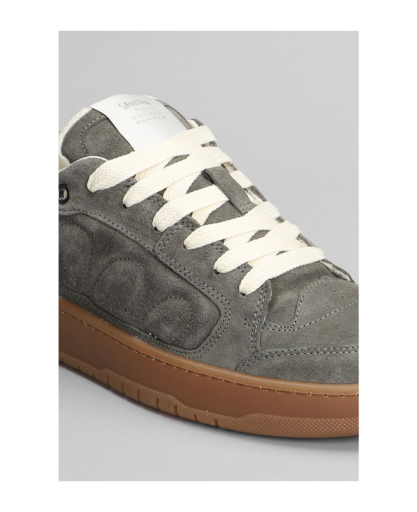 Paura Santha 2 Sneakers In Grey Suede - grey
