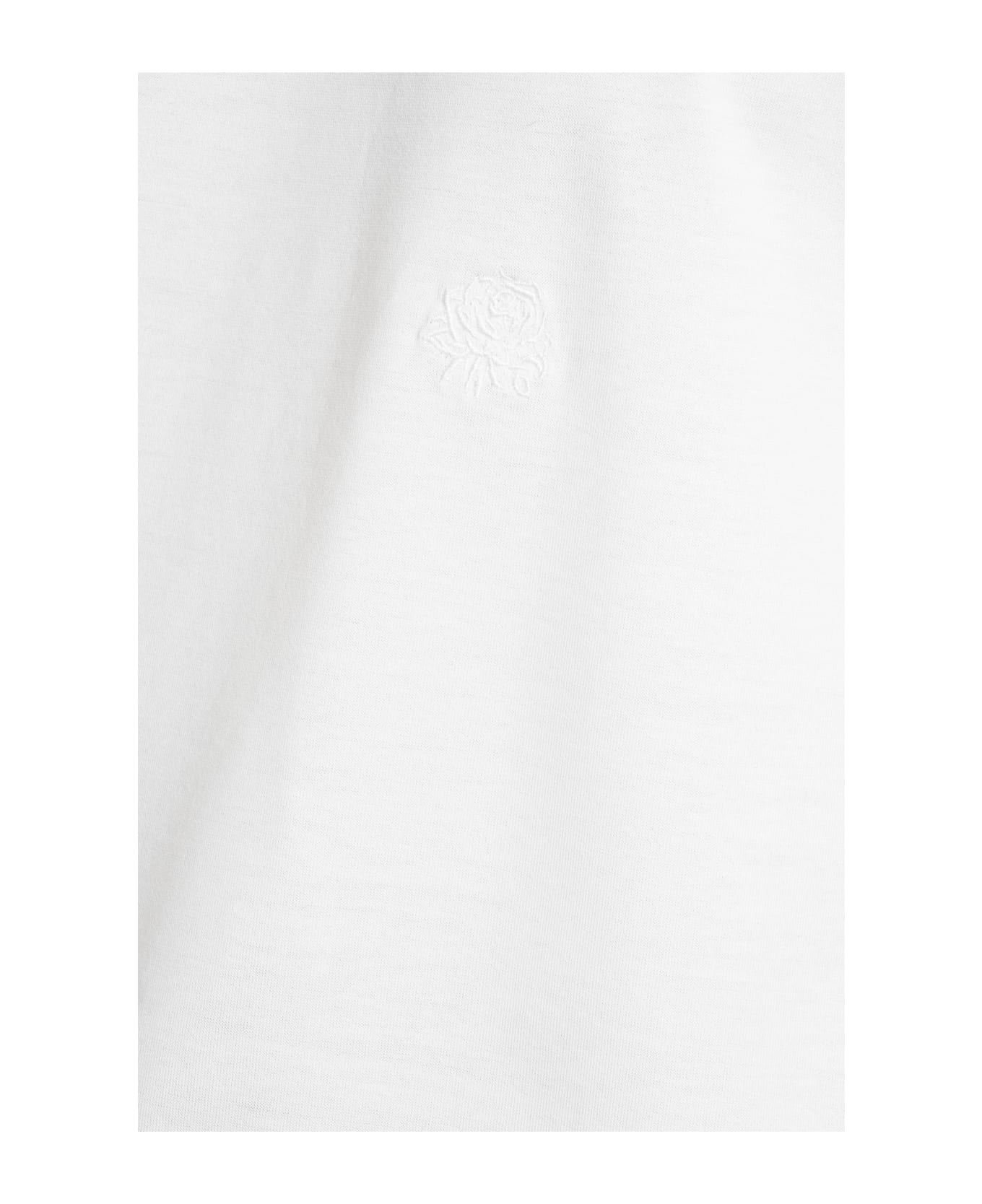 Low Brand B150 Embroidery T-shirt In White Cotton - white シャツ