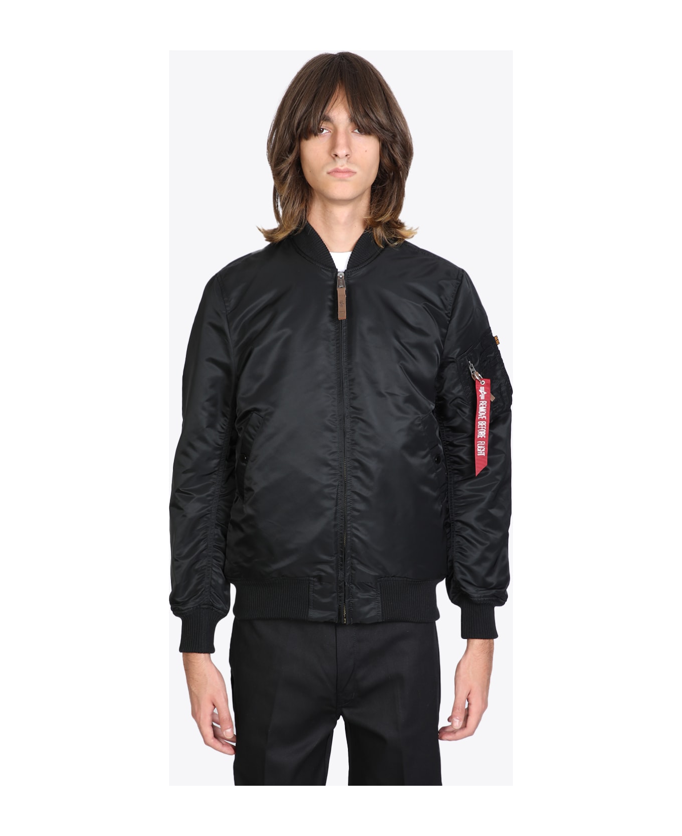 Alpha Industries Ma-1 Vf 59 Long Black nylon bomber jacket - MA-1 vf 59 long - Nero