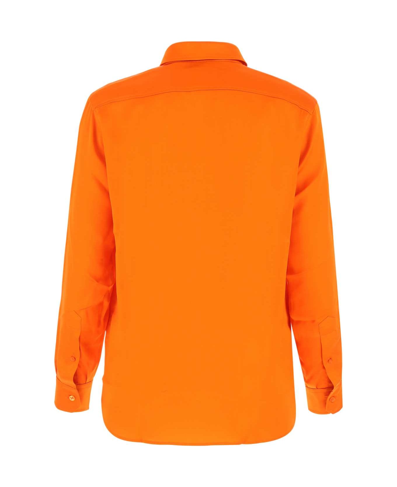 Ami Alexandre Mattiussi Orange Satin Shirt - 800
