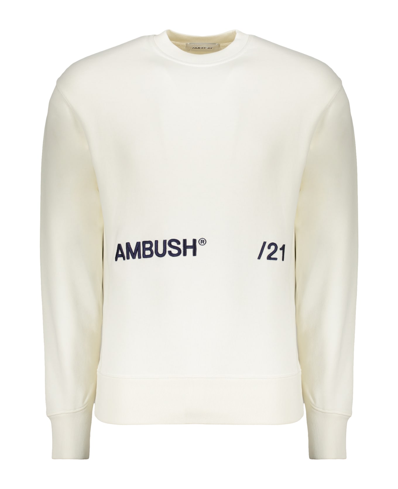 AMBUSH Logo Embroidered Cotton Sweatshirt - White