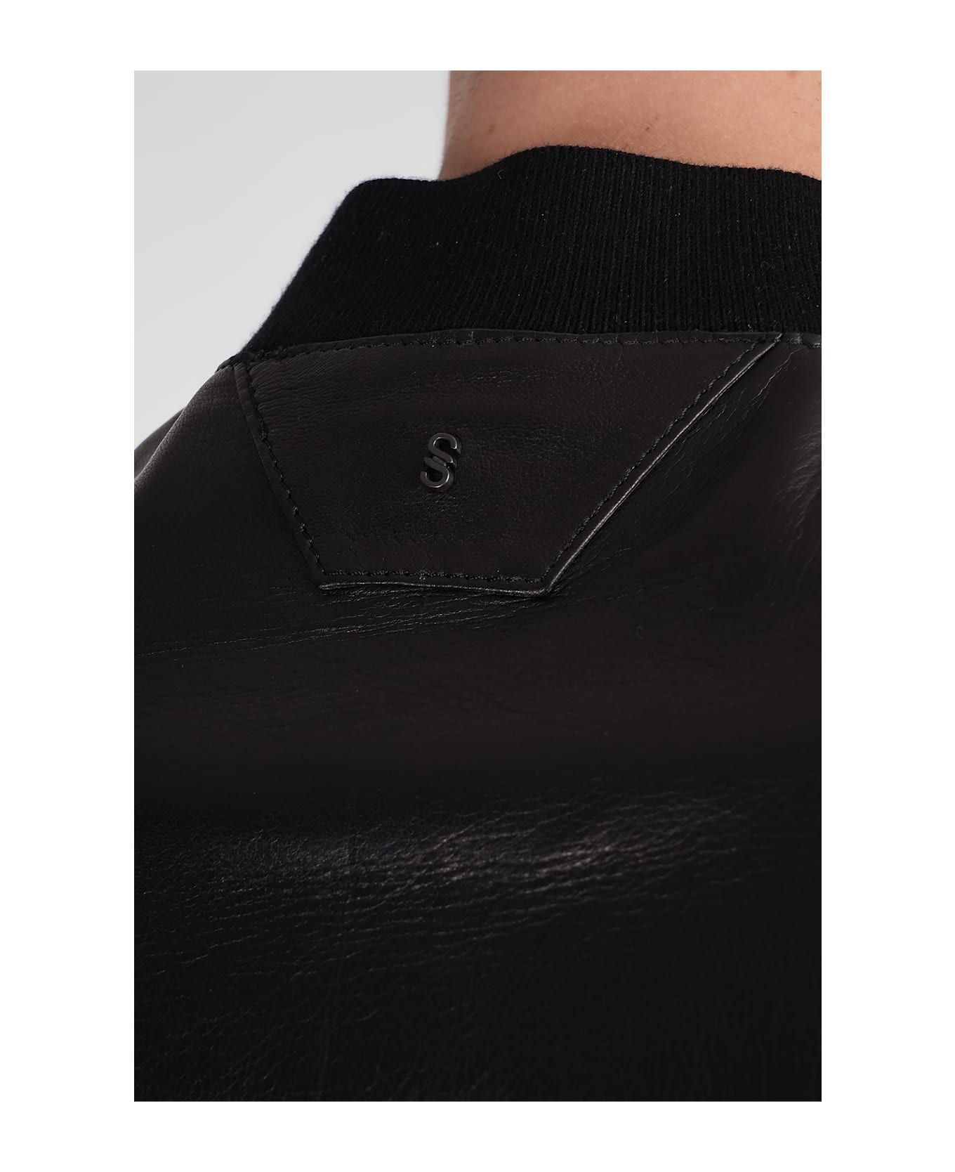 Salvatore Santoro Bomber Jacket In Black Leather - black