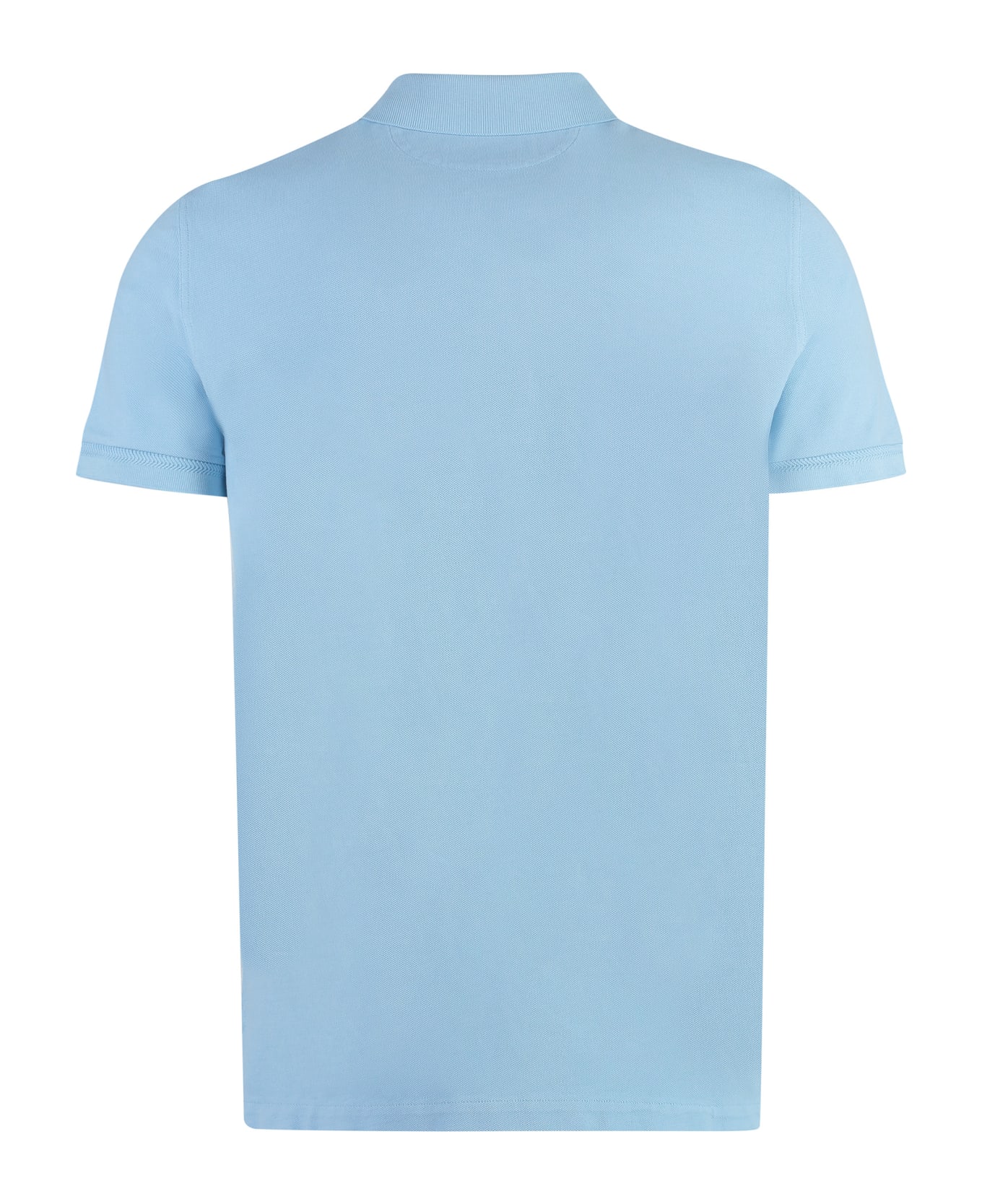 Tom Ford Short Sleeve Cotton Polo Shirt - BLUE