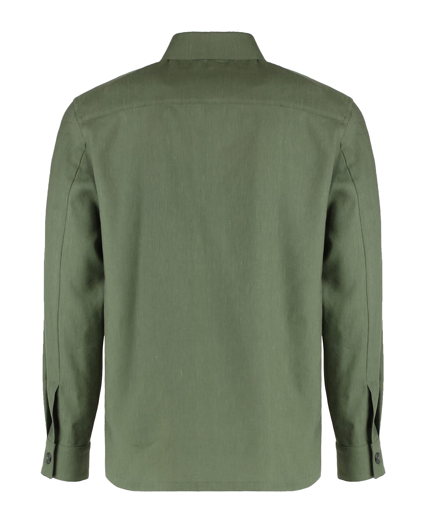 Canali Wool Blend Overshirt - green