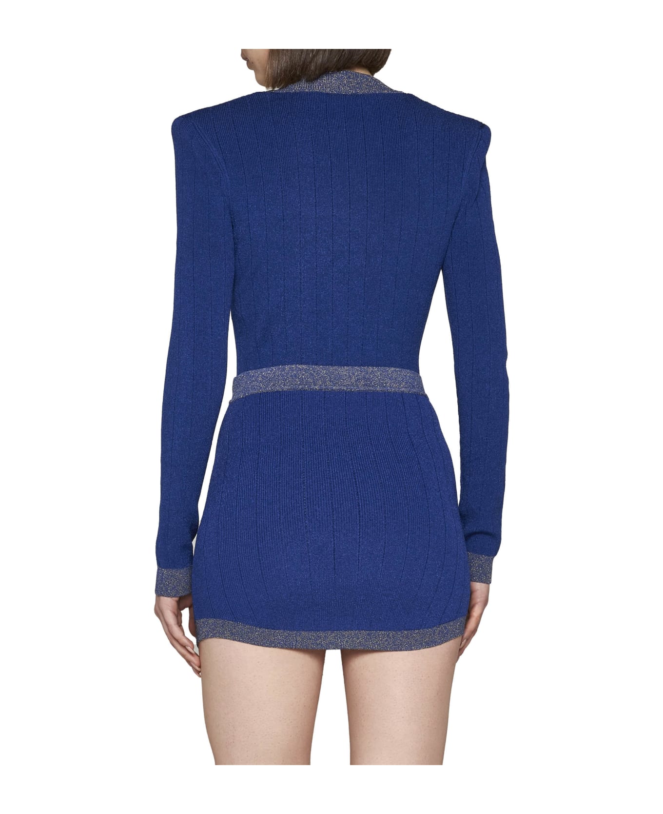 Balmain Skirt - Bleu fonce or