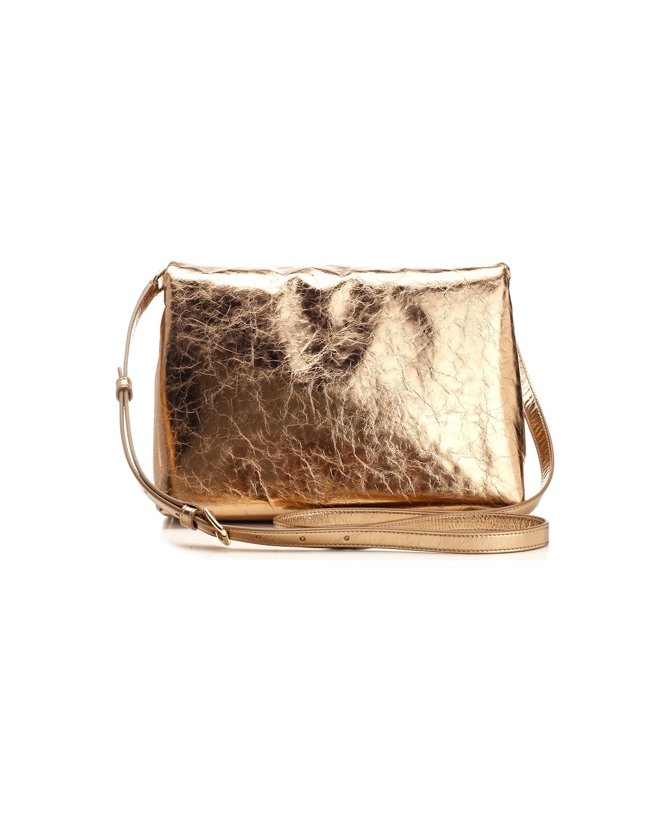 Dolce & Gabbana Soft 'dg Logo' Shoulder Bag - Golden