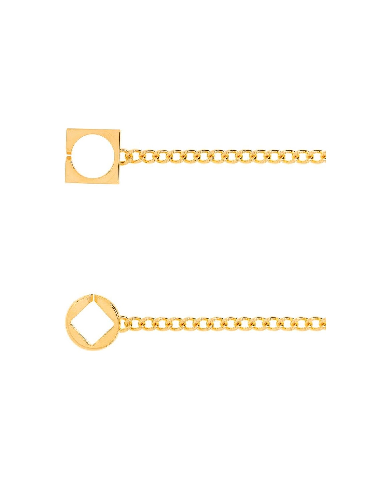 Jacquemus Circle And Square Choker - Golden