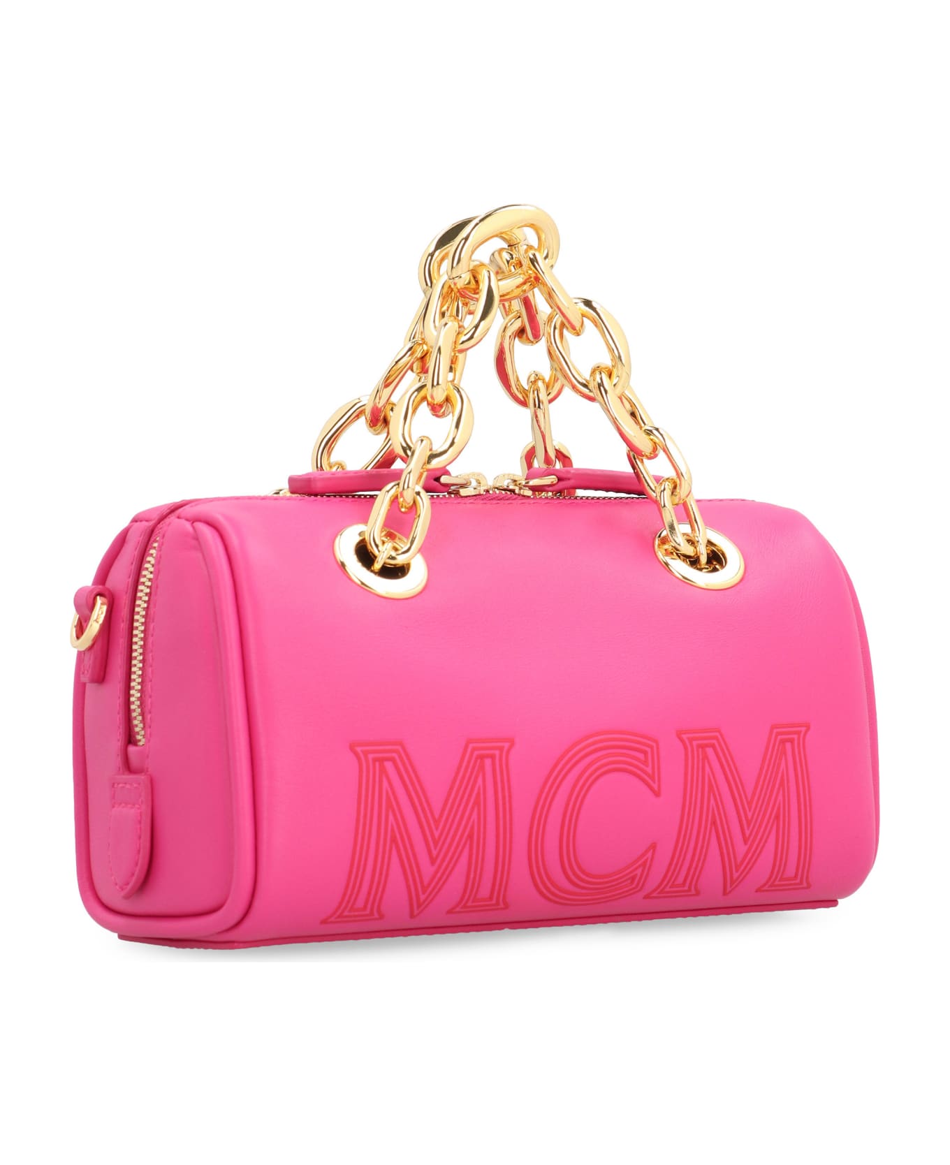 MCM Leather Mini Handbag - Fuchsia