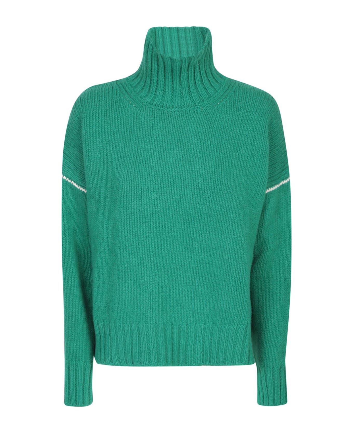 Woolrich Cozy Turtleneck Knitted Jumper - Green