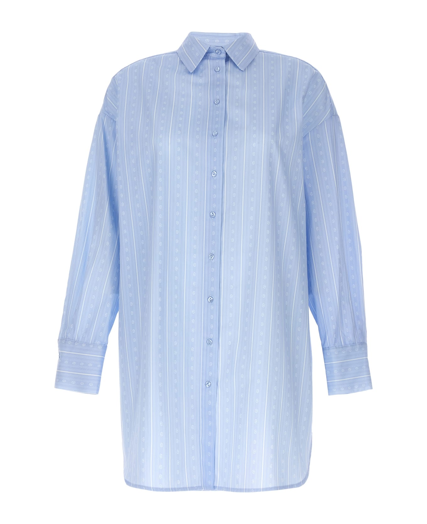 TwinSet 'monogram' Shirt - Light Blue シャツ