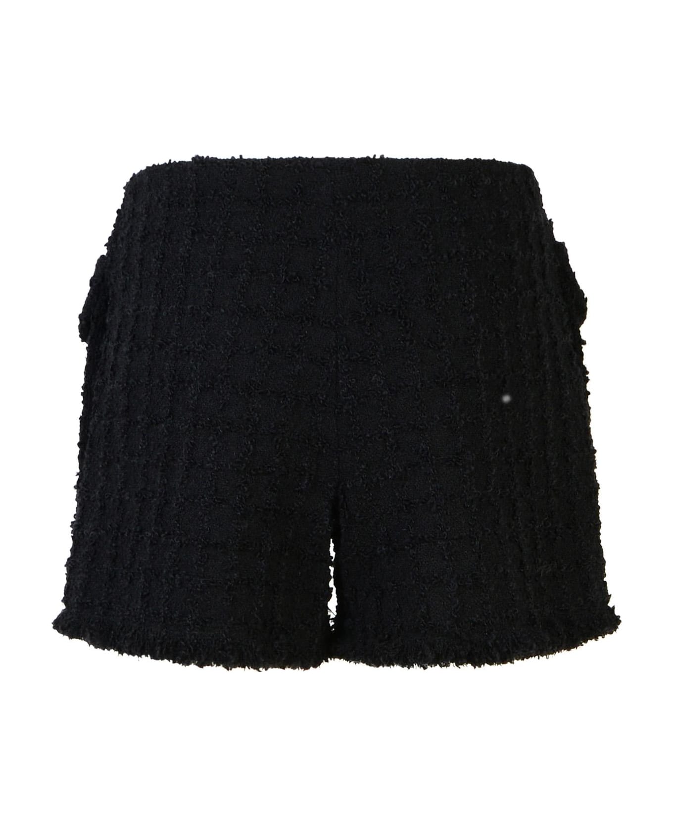 Versace Black Virgin Wool Blend Shorts - Black