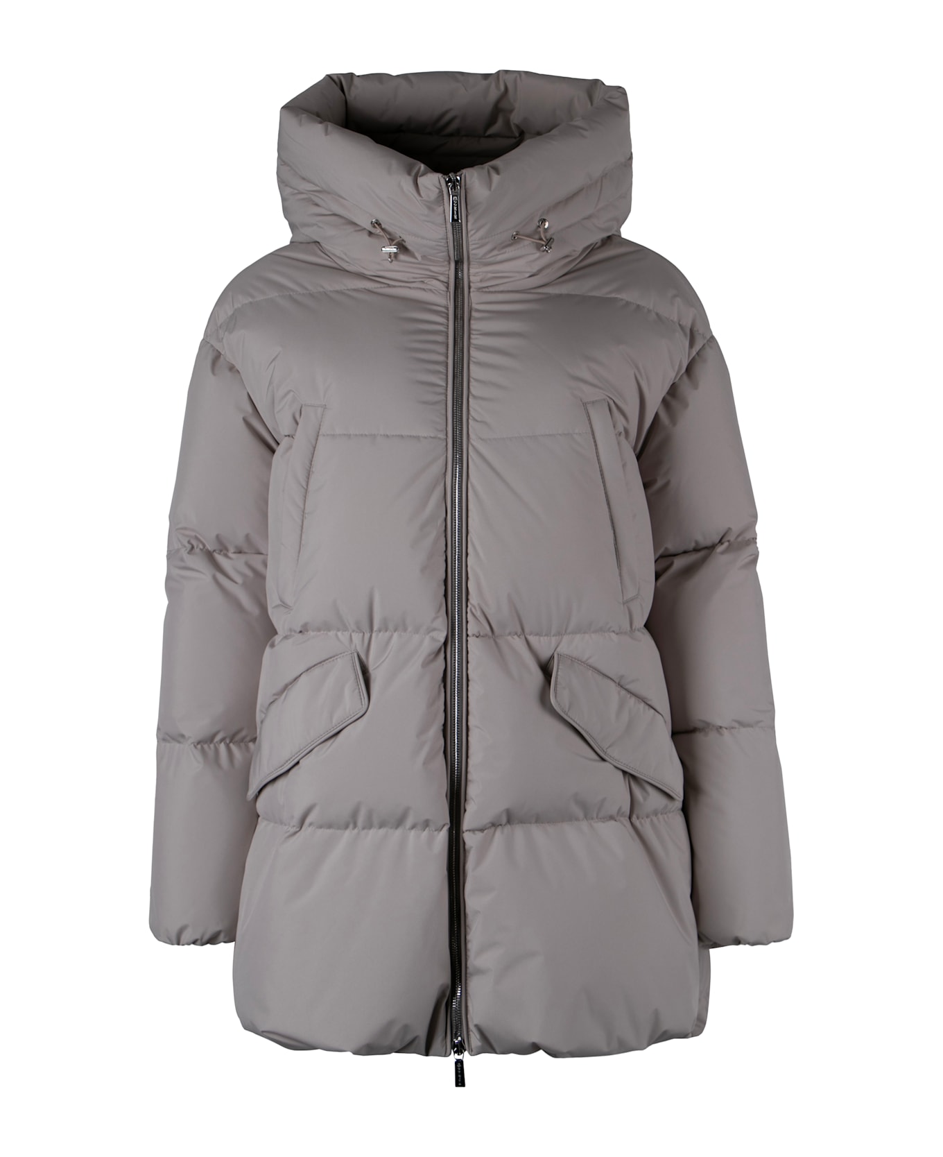 Moorer Calliope Hooded Short Down Jacket - grey