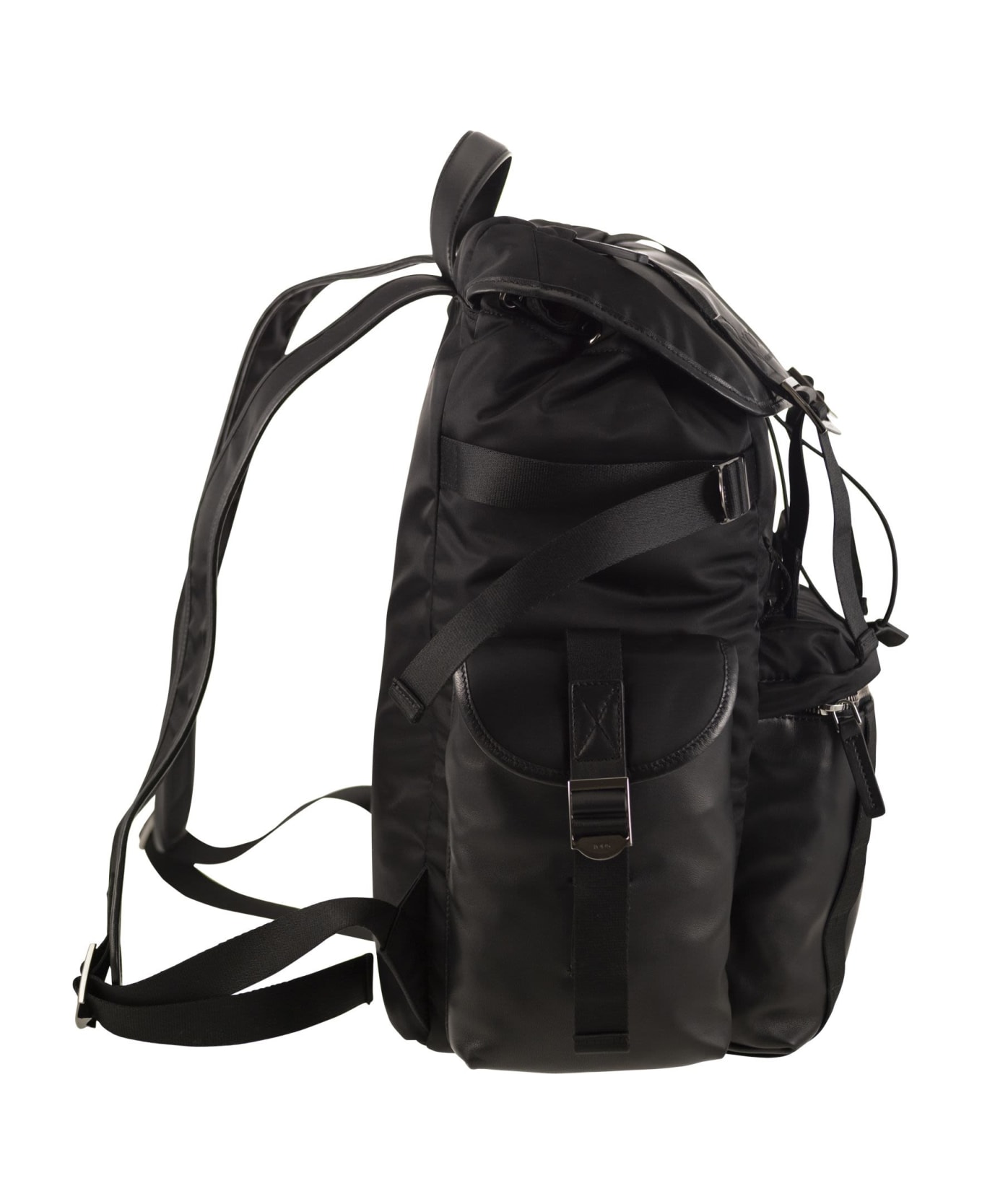 Tod's Fabric And Leather Backpack - Black