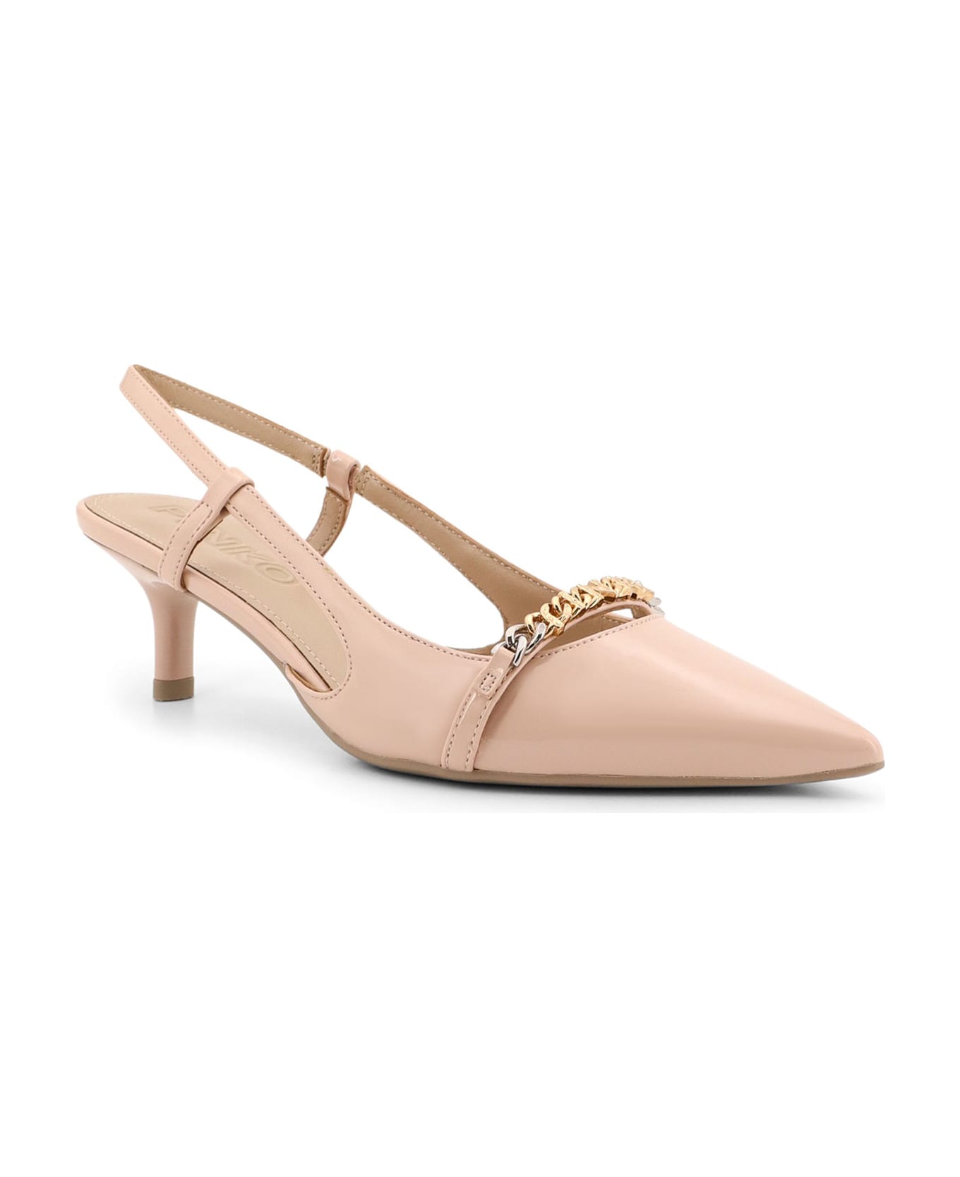 Pinko Gloria Patent Leather Slingback Pumps - Pink