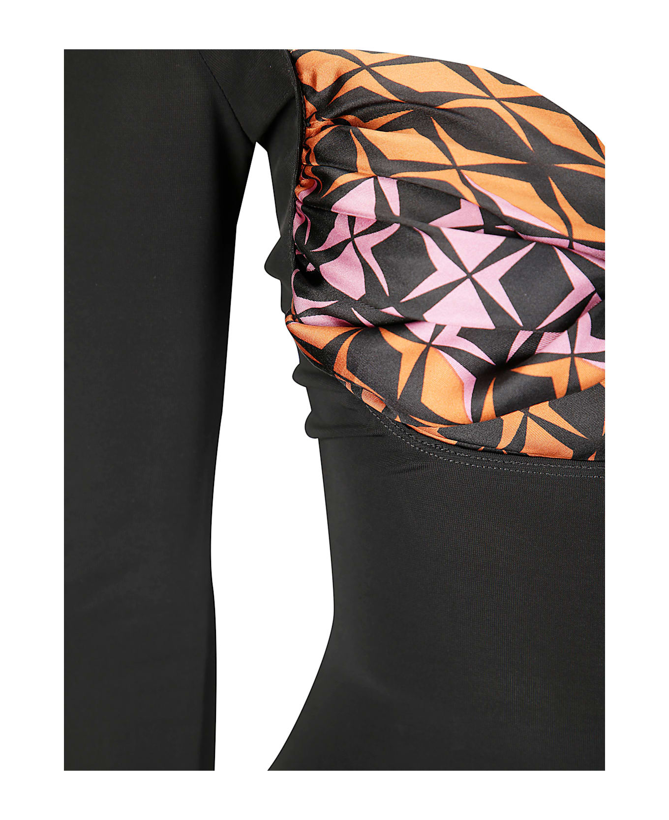 Marine Serre Regenerated Silk Scarves Long Fitted Dress - MULTICOLOR