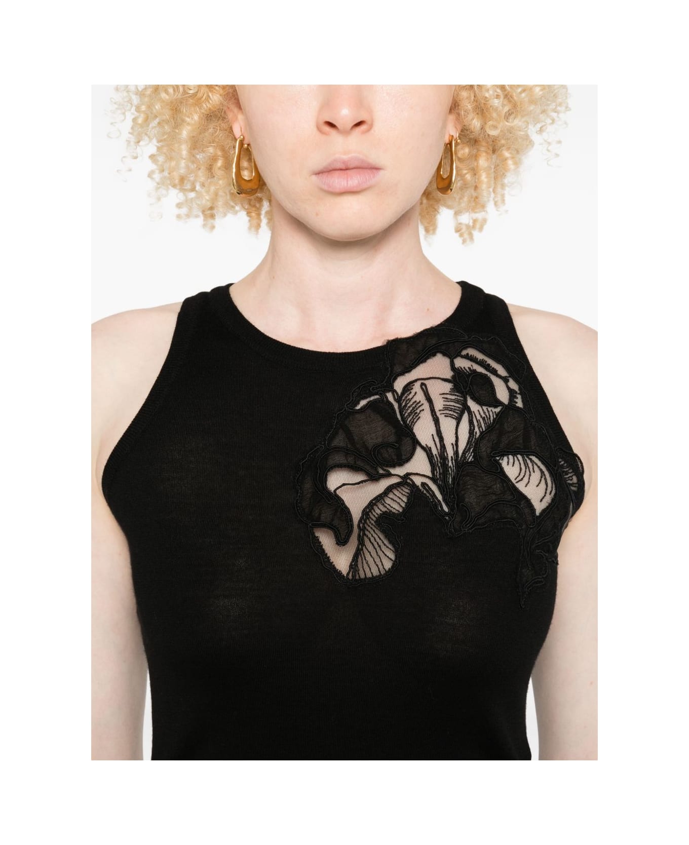 Ermanno Scervino Wool Tank Top - Black