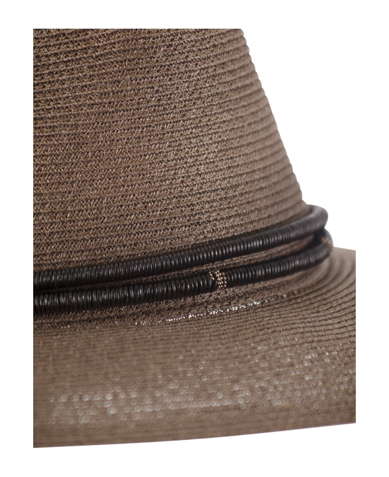 Brunello Cucinelli Fedora In Hemp And Techno Cotton