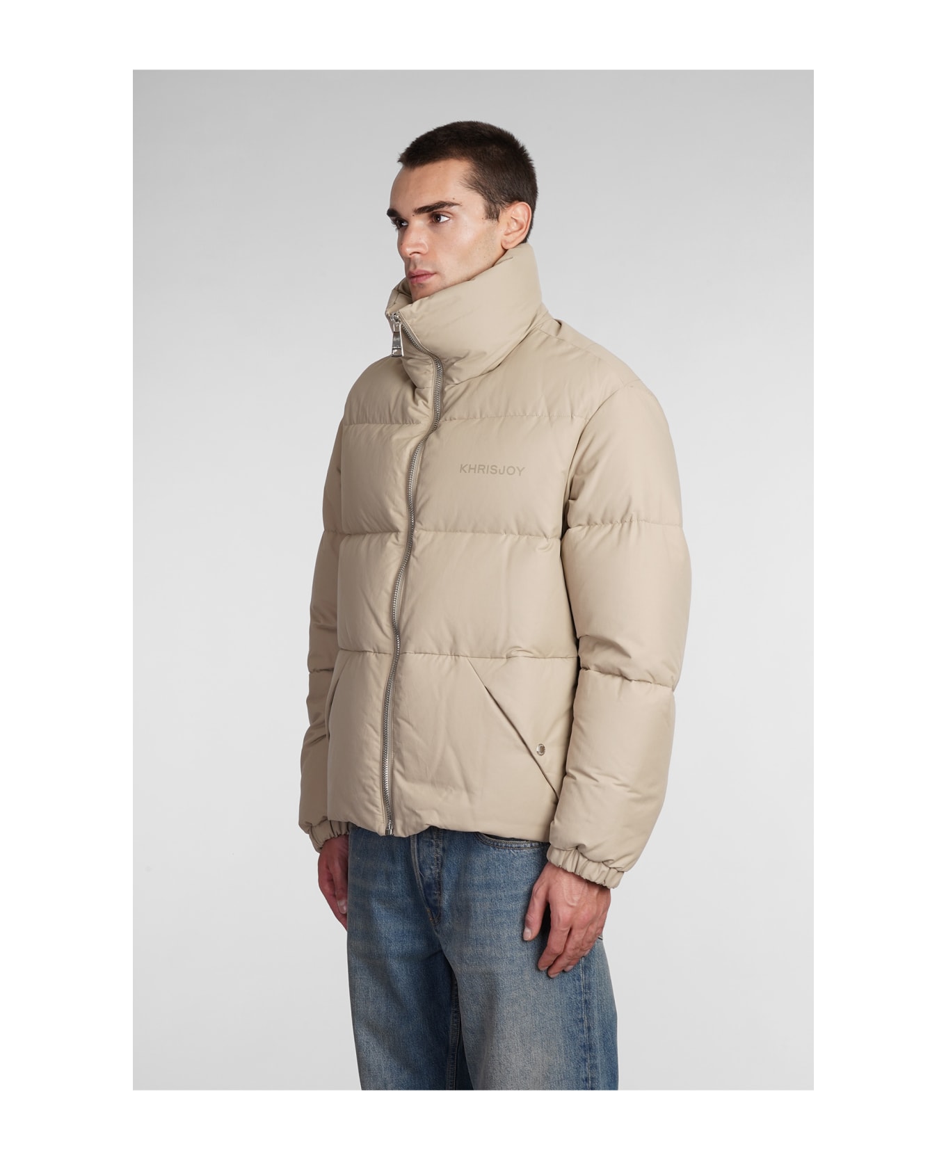 Khrisjoy Puffer In Taupe Cotton - Taupe beige