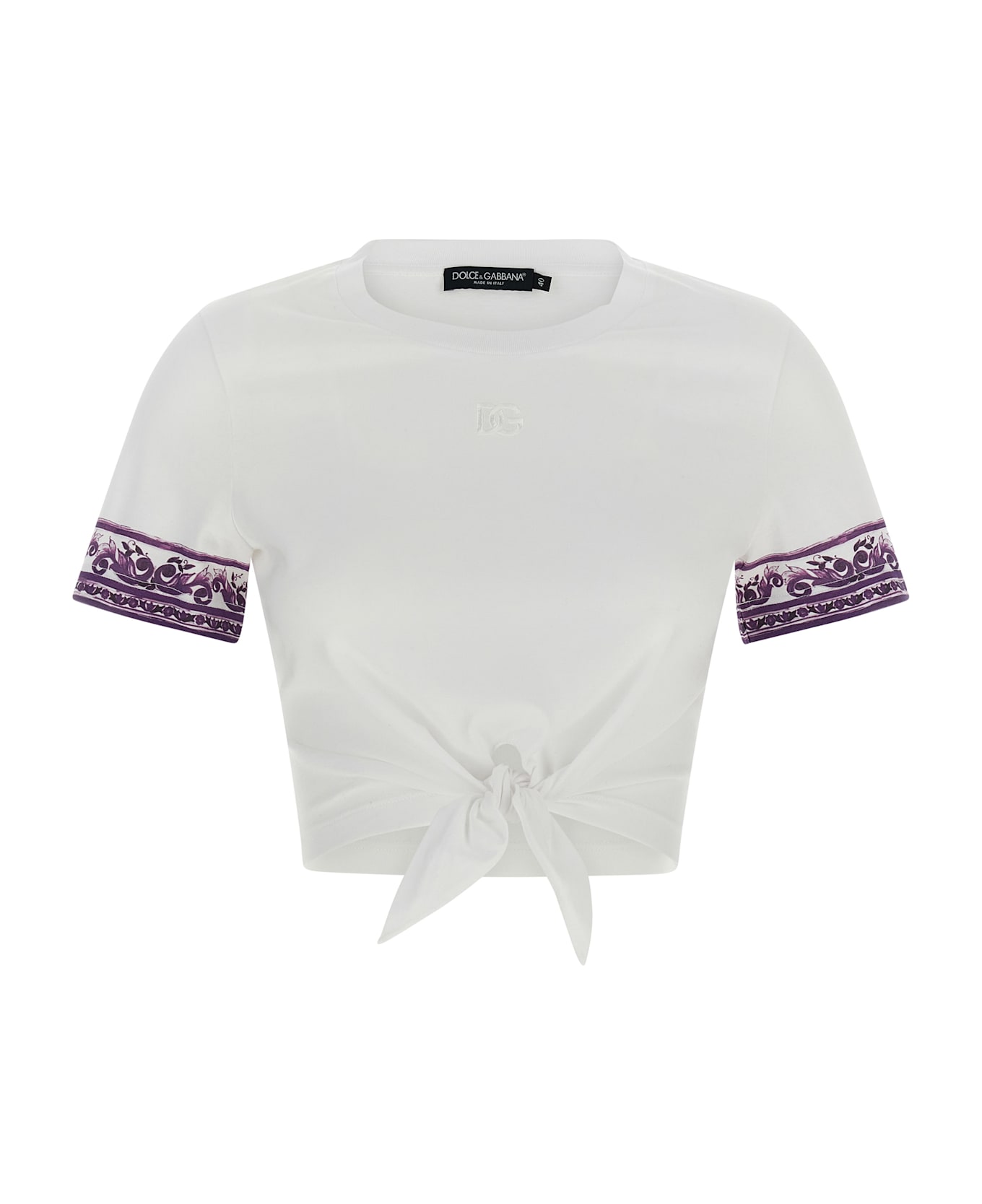 Dolce 
Gabbana 
maiolica
 Sleeve T-shirt - Purple