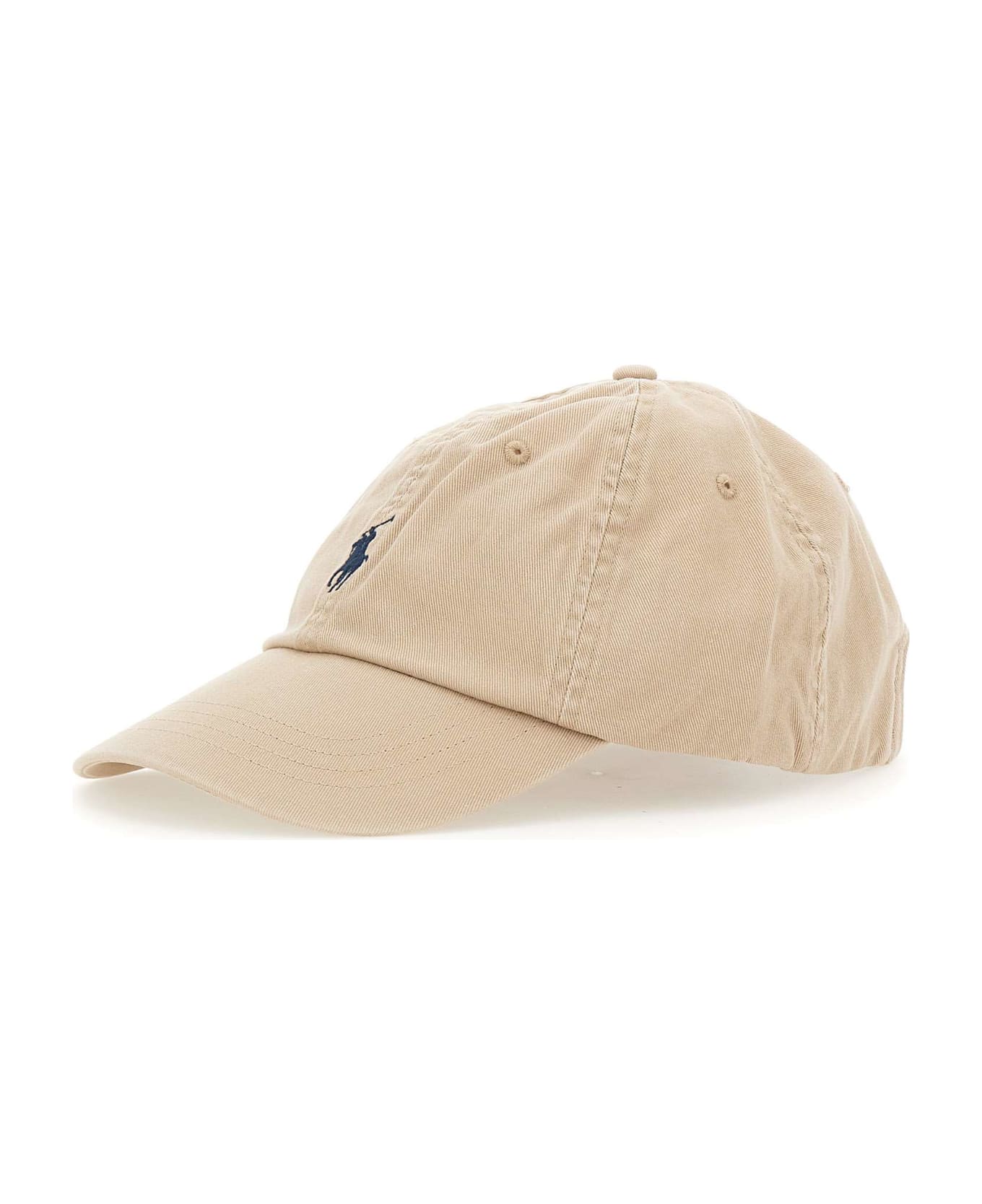 Polo Ralph Lauren "core Replen" Cotton Baseball Hat - BEIGE