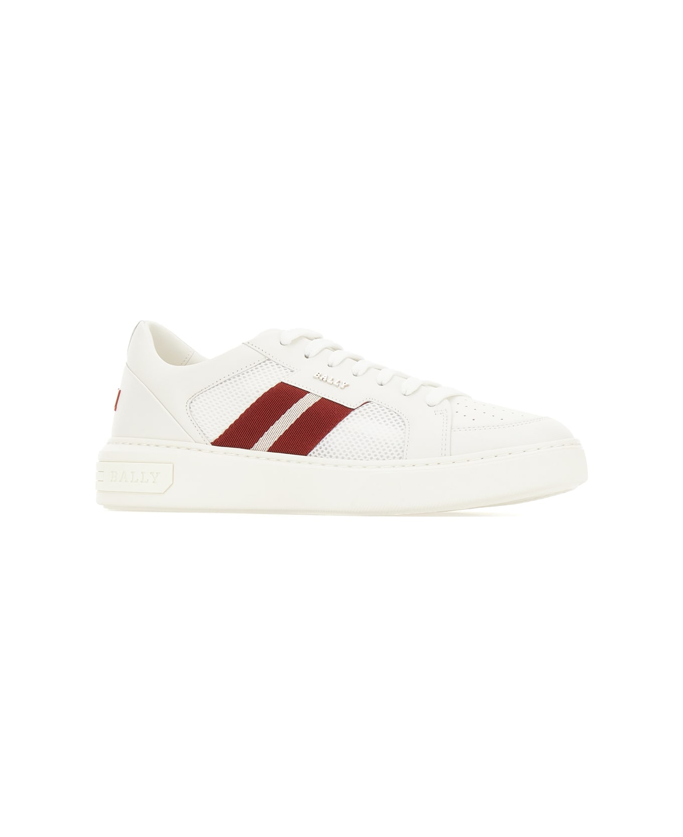 Bally White Leather And Mesh Sneakers - F007