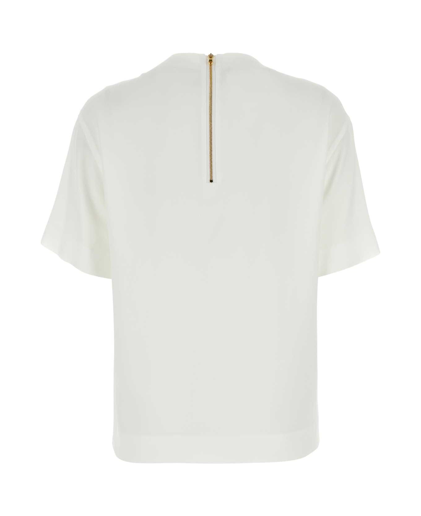 Moschino White Crepe T-shirt - FantasiaBianco Tシャツ