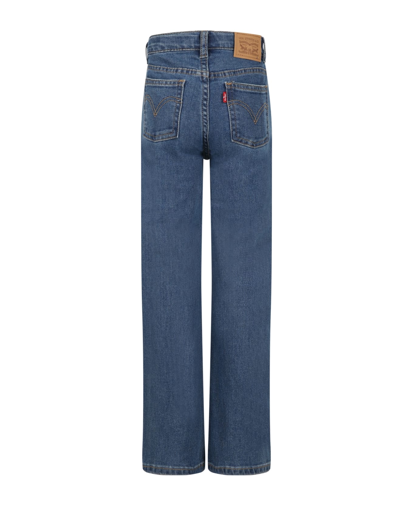 Levi's Blue Jeans For Girl With Logo - Denim