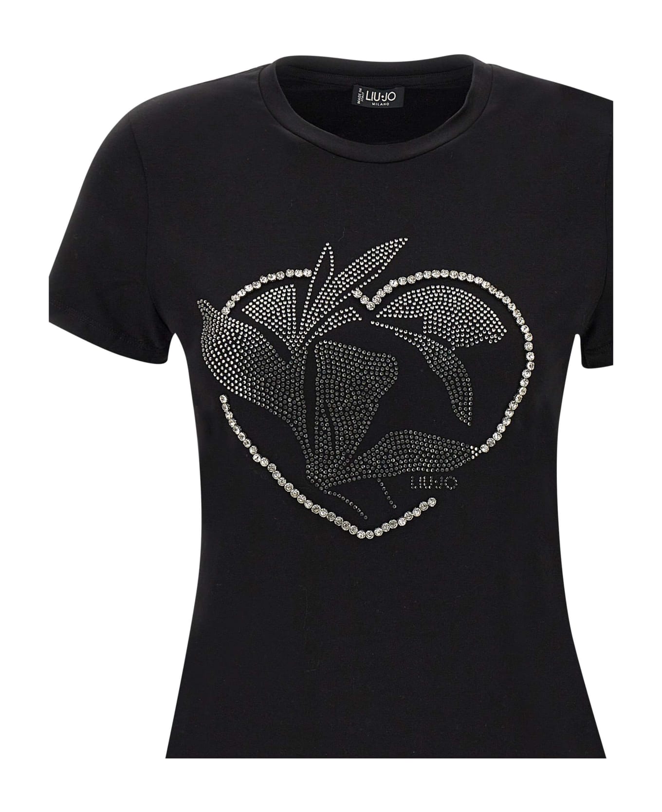Liu-Jo "moda" Cotton T-shirt - BLACK Tシャツ