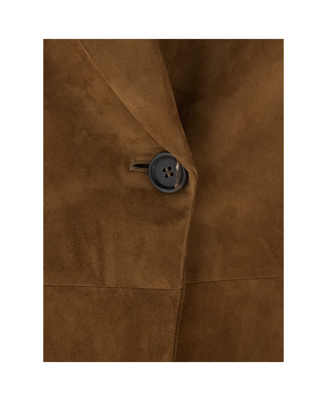 Brunello Cucinelli Beige Single-breasted Blazer Jacket With Pointed Lapels In Suede Woman - Beige