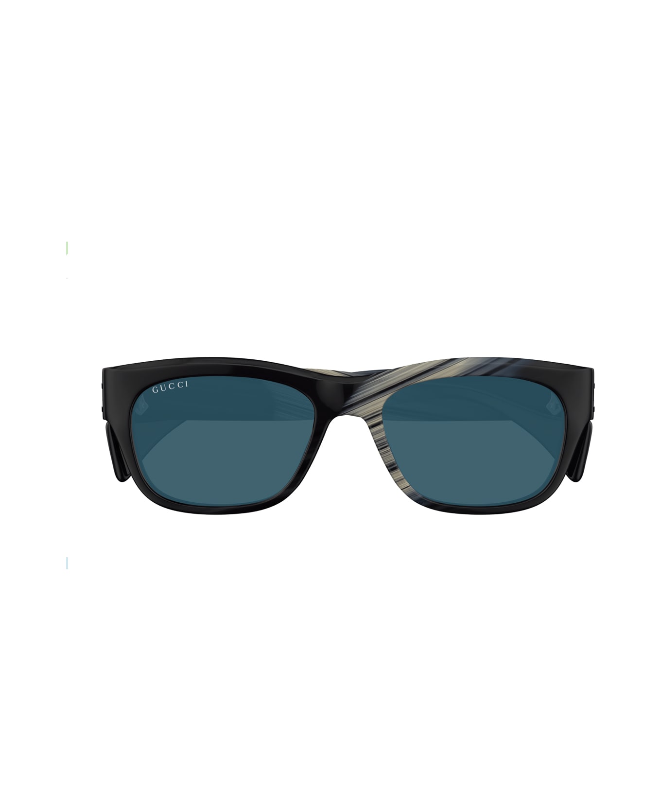 Gucci Eyewear Gucci Gg1706s Linea Rivets 004 Black Beige Blue Sunglasses - Nero