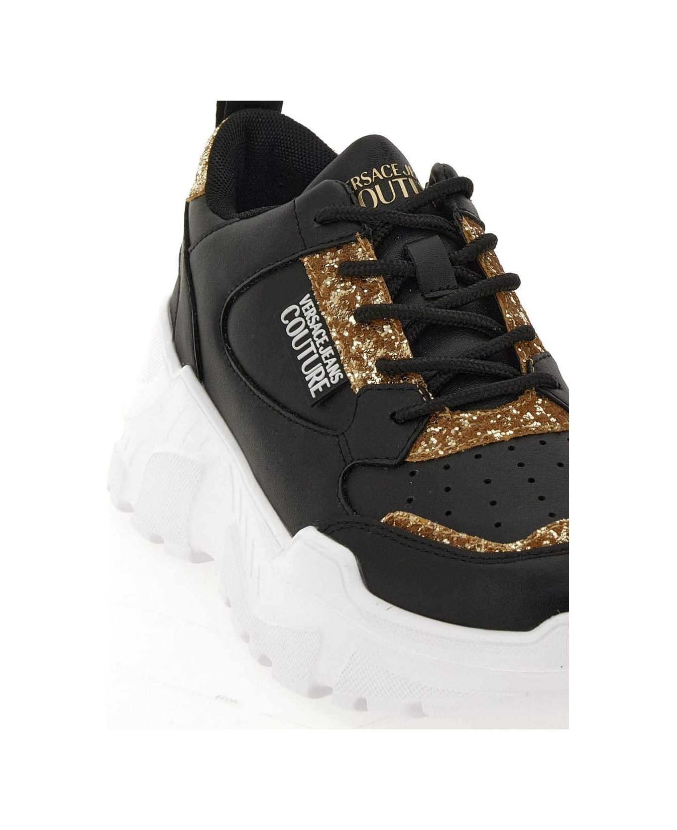 Versace Jeans Couture Black Low Top Sneakers - Black